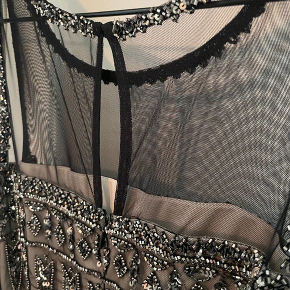 NWT Adrianna Papell Embellished Fringe Trim A Line Dress 10 - Picture 11 of 13